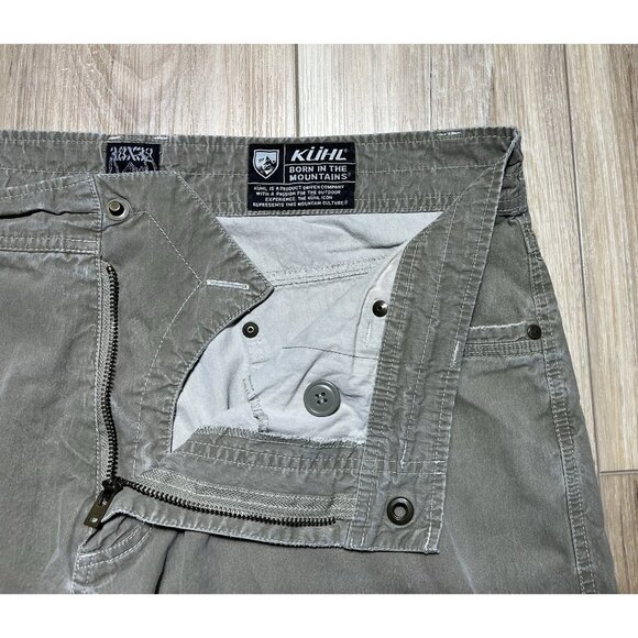 Kuhl Revolvr Khaki Outdoor Hiking Patina Dye Hybrid Pants - Men Size 38 X 32 - Picture 5 of 16